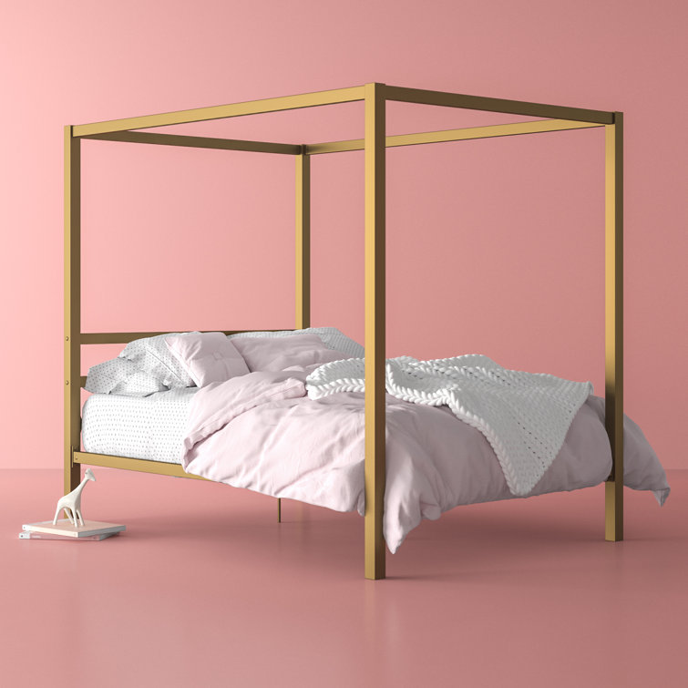 Wayfair gold canopy bed discount